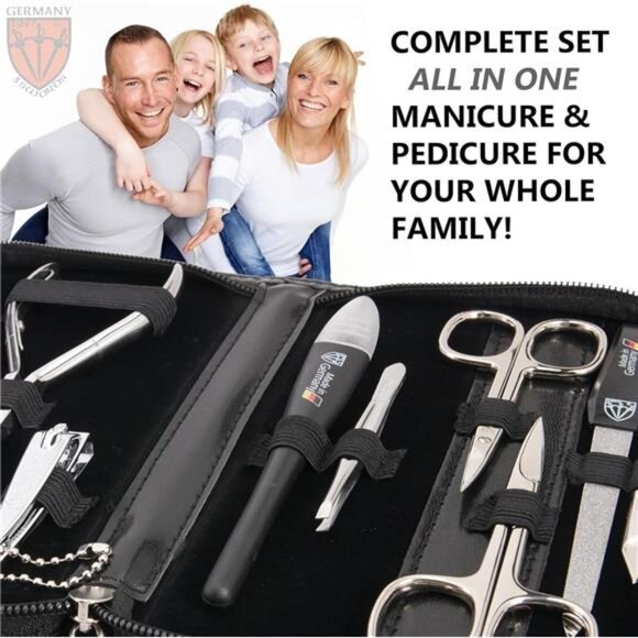 3 Swords Germany - brand quality 10 piece manicure pedicure grooming kit set - Picture 4 of 7
